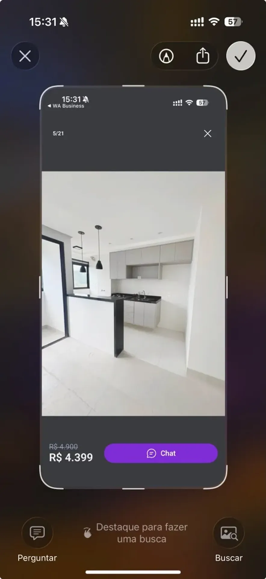 3-bedroom apartment with integrated kitchen and balcony — photo 9