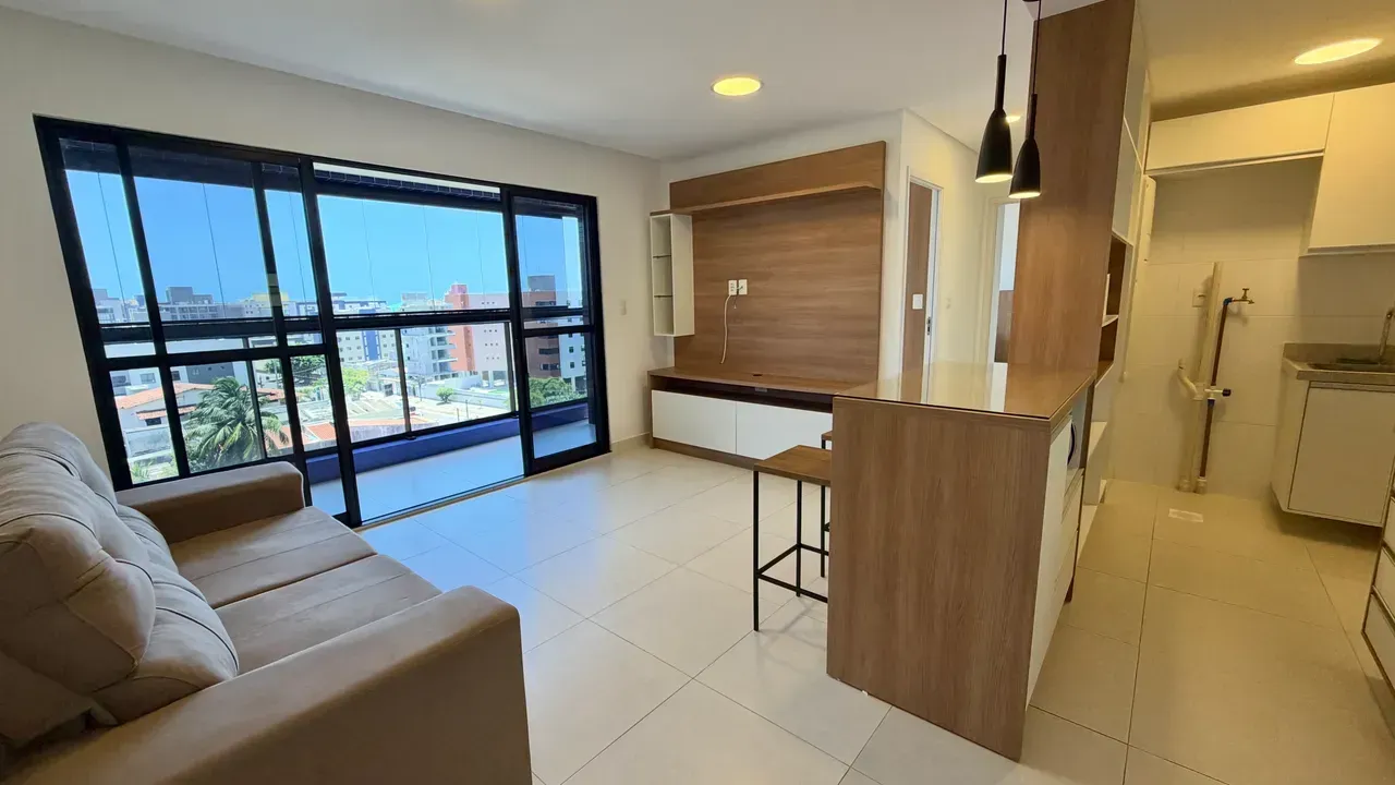 2-bedroom apartment in a building with a gym