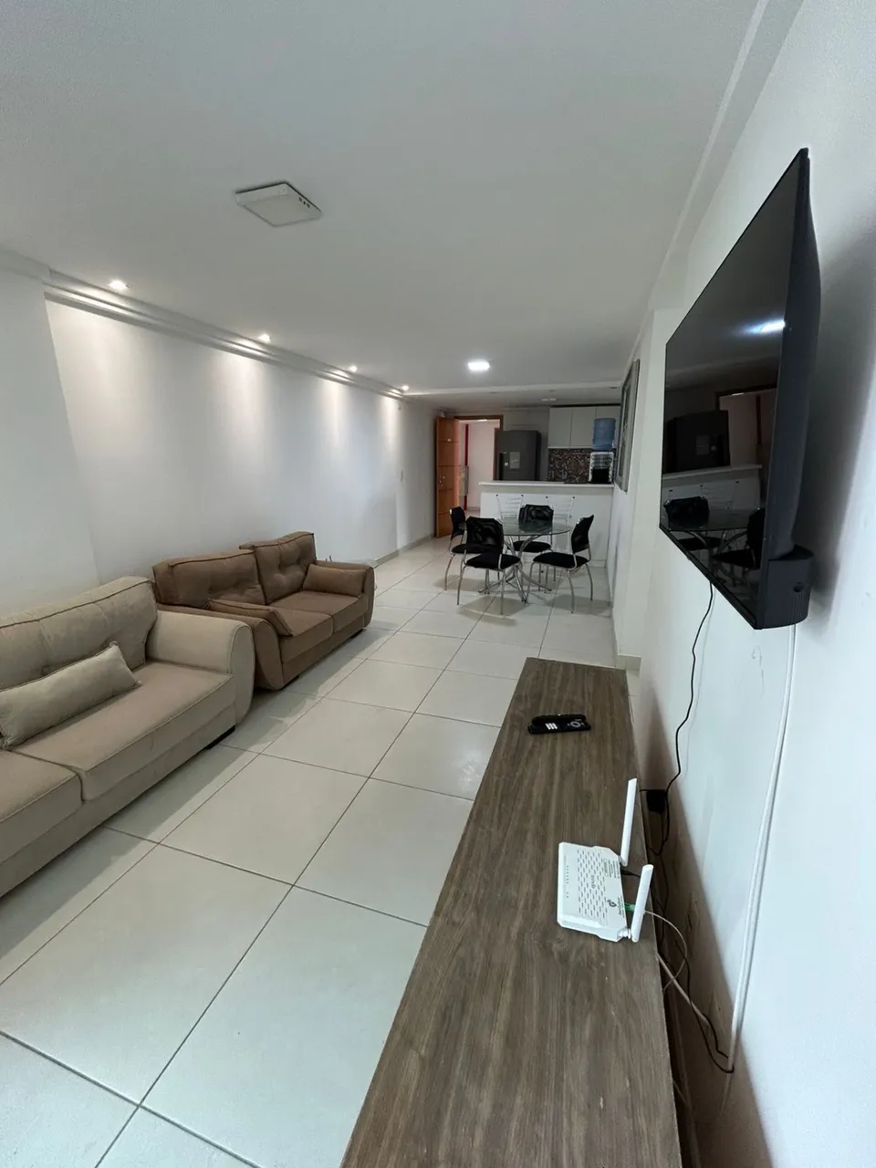Furnished apartment with 3 bedrooms and open-plan kitchen