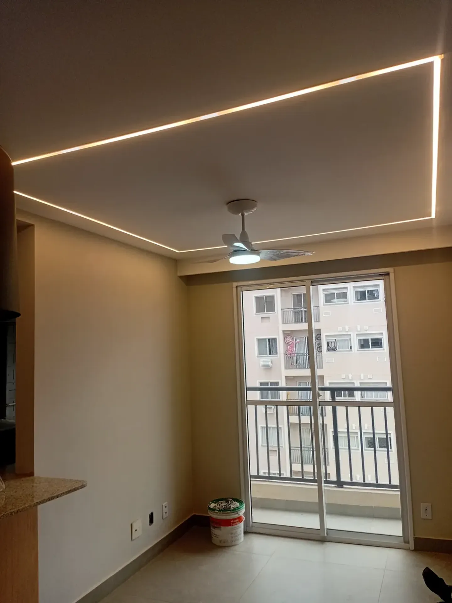 2-bedroom apartment in a building with a gym
