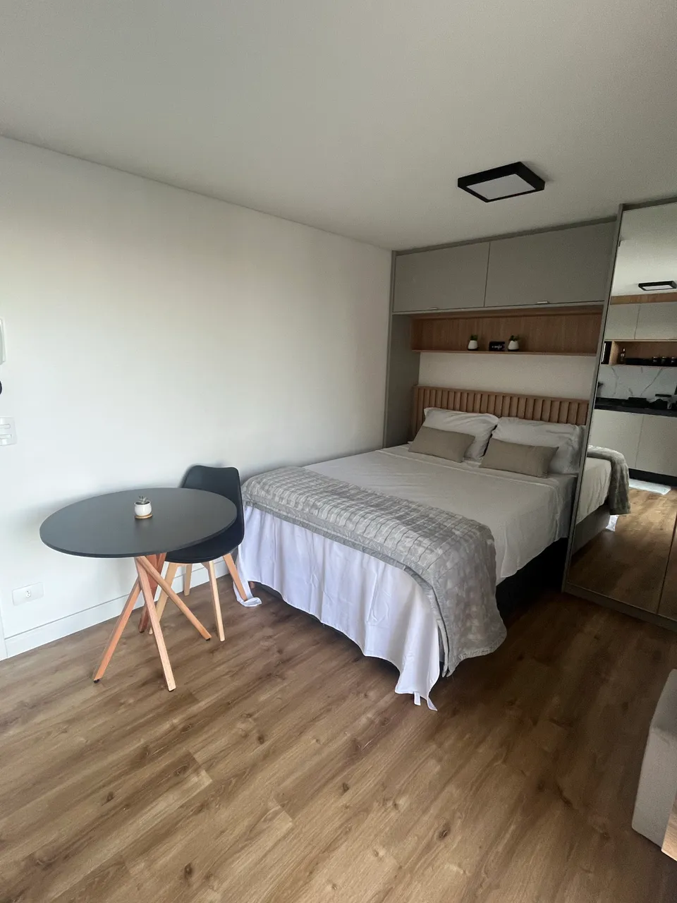 Furnished studio, 24 m², with wood or laminate floors — photo 5