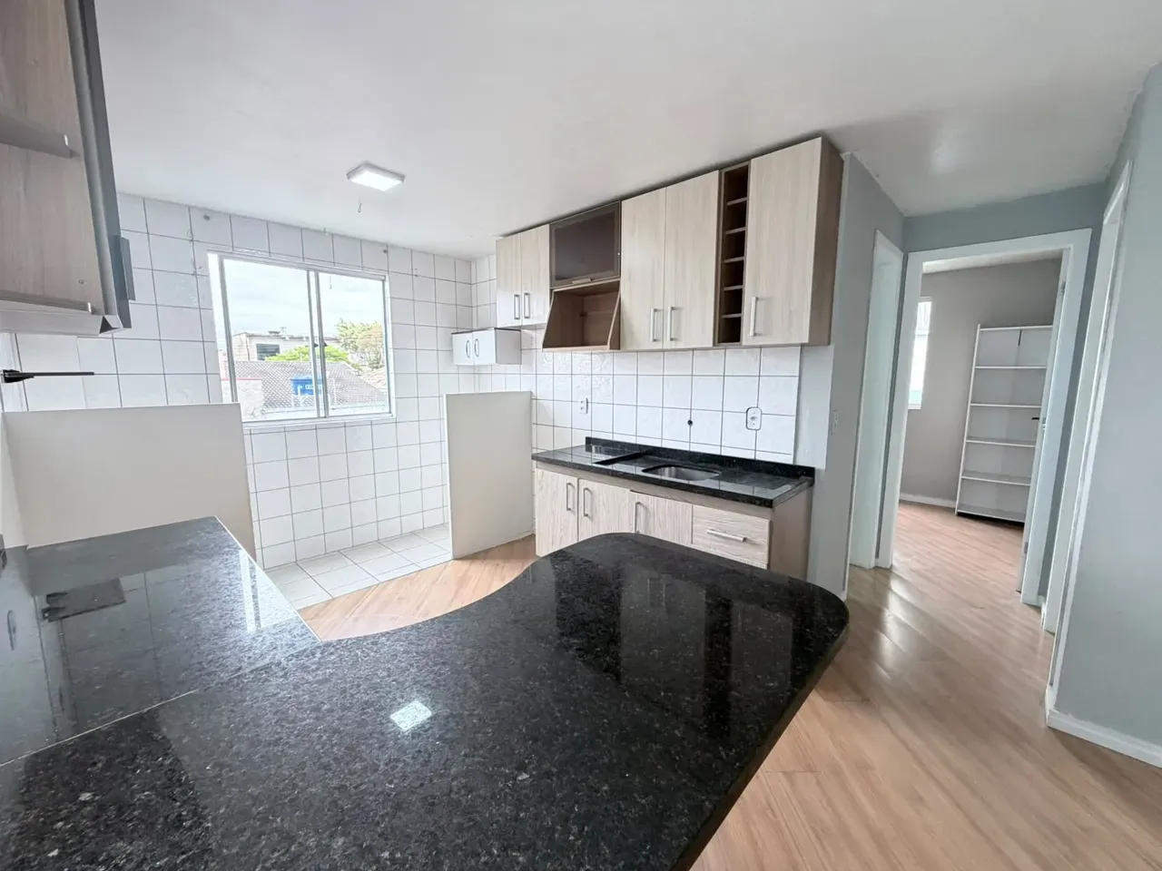 Wood or laminate floors in a 2-bedroom apartment, 42 m² — photo 3