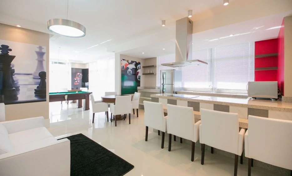 Furnished studio with open-plan kitchen and washing machine — photo 10