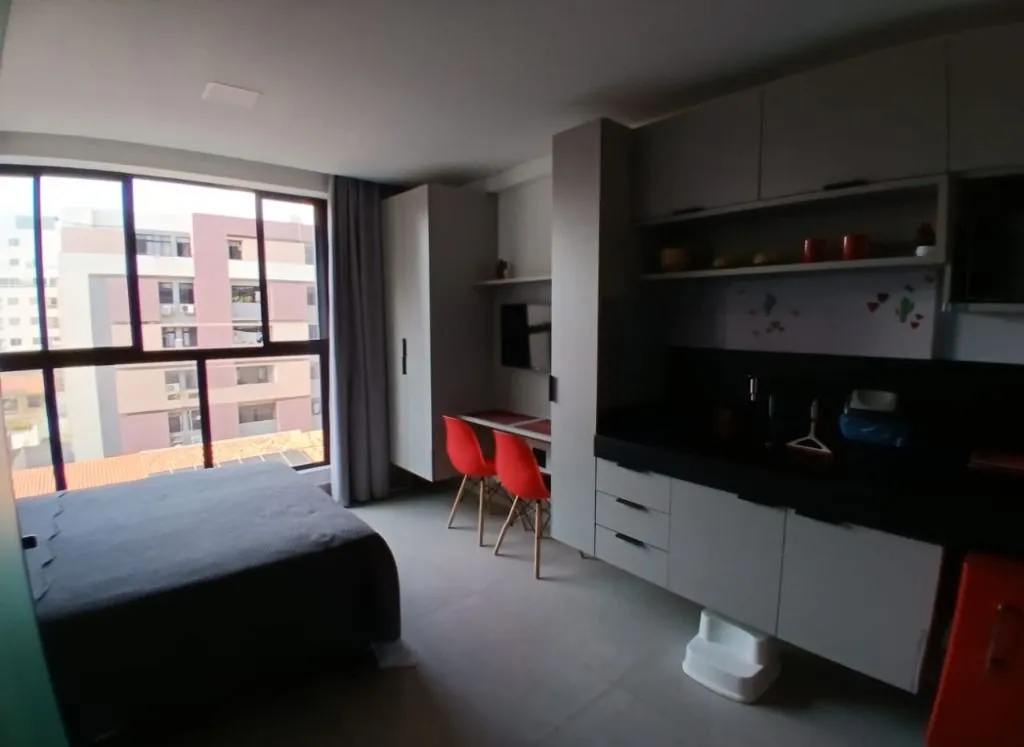 Apartamento amueblado de 17 m² con 1 suite y 1 plaza