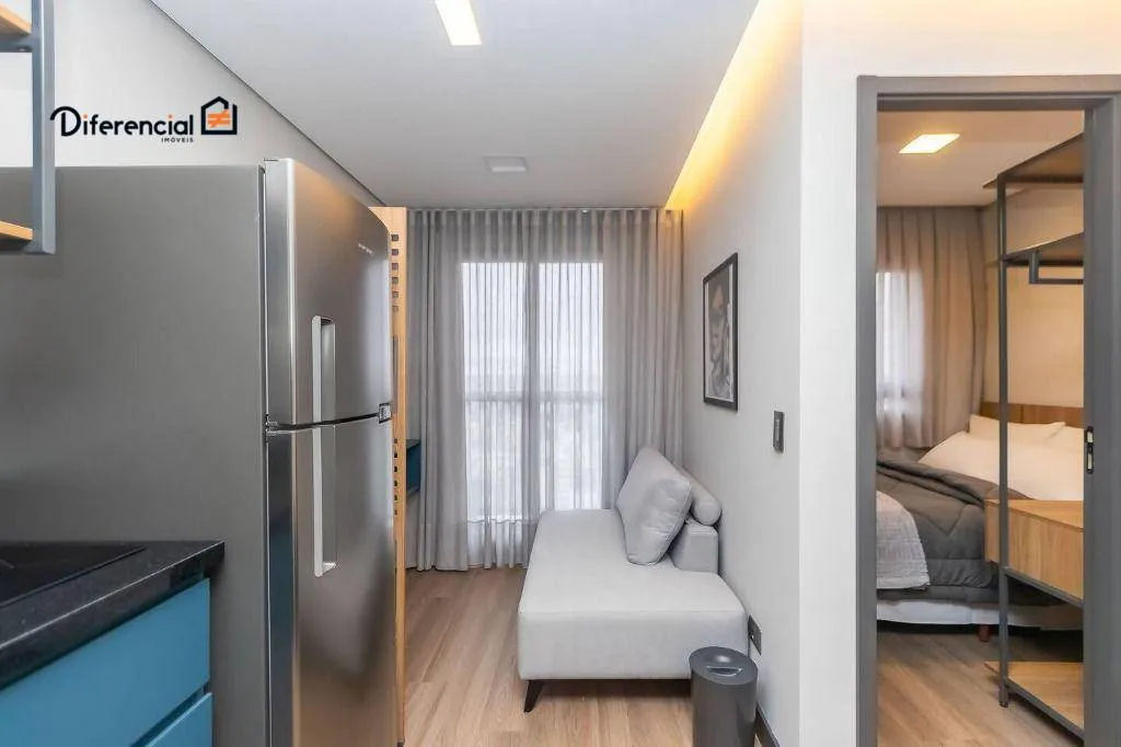 Furnished studio 35 m² with an open-plan kitchen