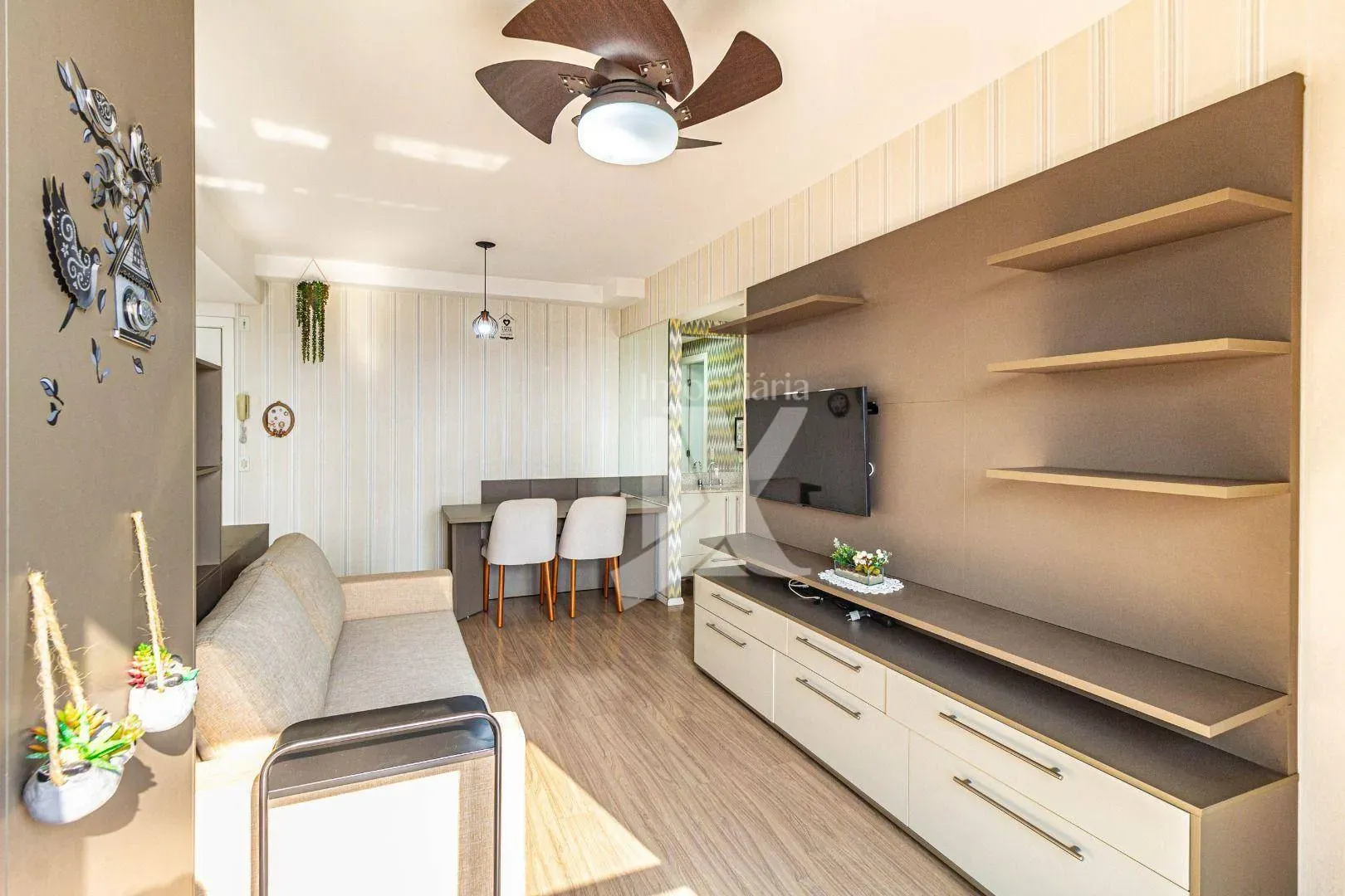 Wood or laminate floors in a one-bedroom apartment, 47 m² — photo 12