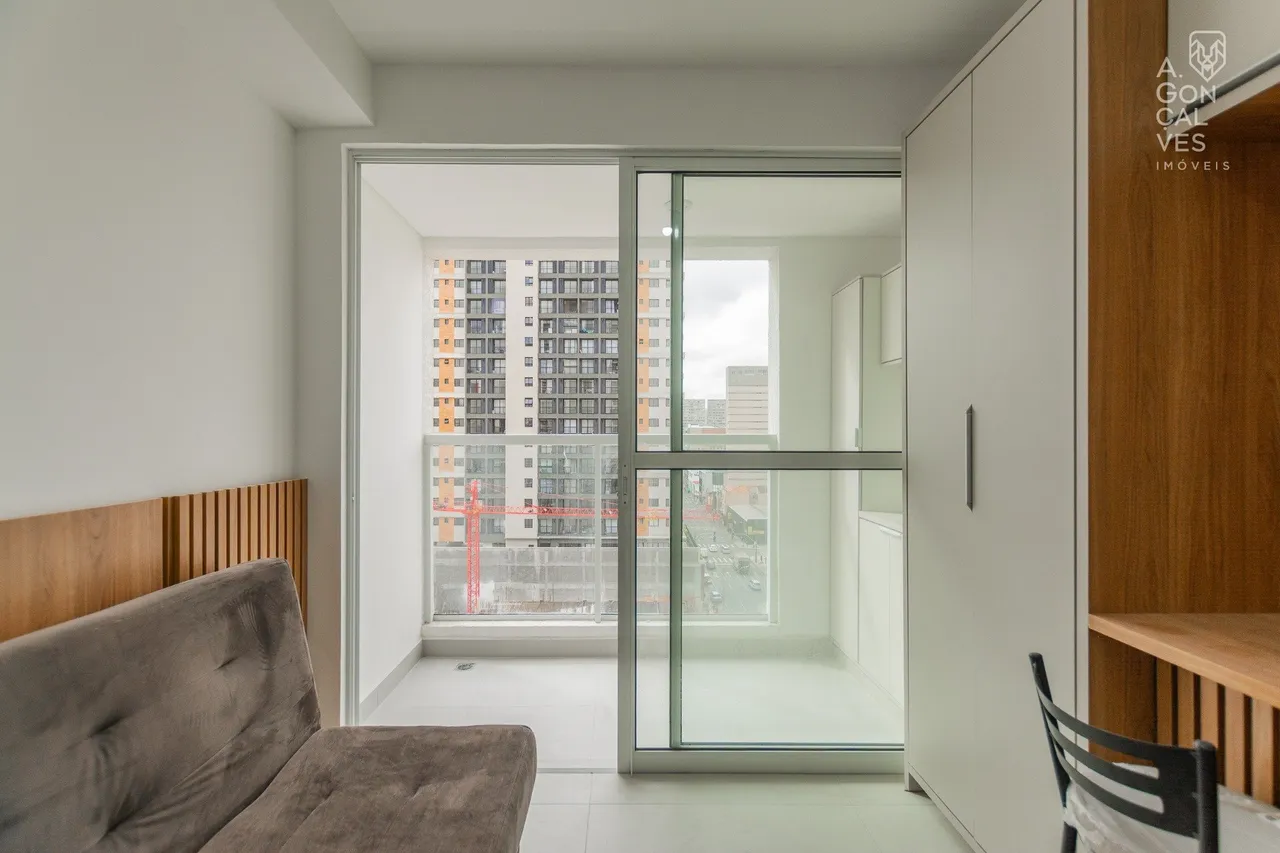 Studio mobiliado de 28 m², 1 quarto e varanda de vidro — photo 5
