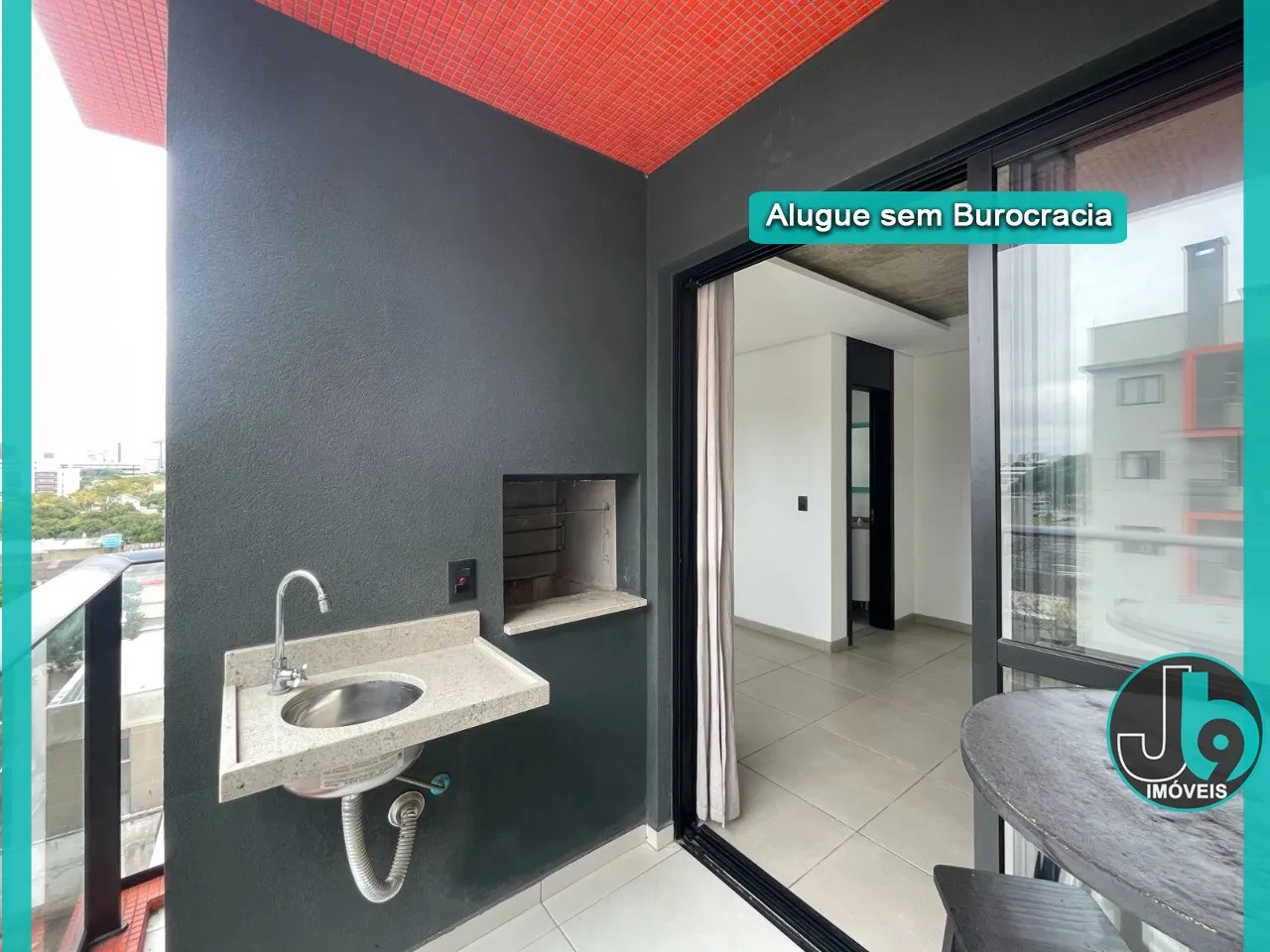 Studio with open kitchen and balcony with BBQ — photo 11