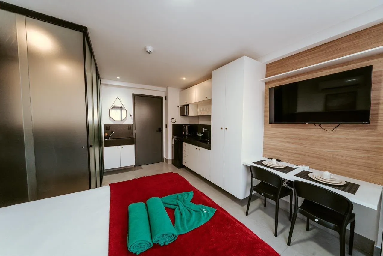 Furnished apartment, 18 m², with a washing machine