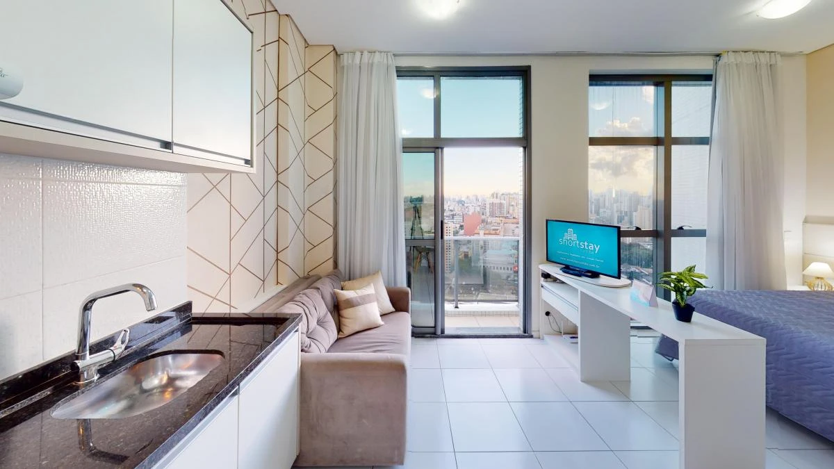 1 quarto e espaço de home office: apartamento de 25 m² — photo 24