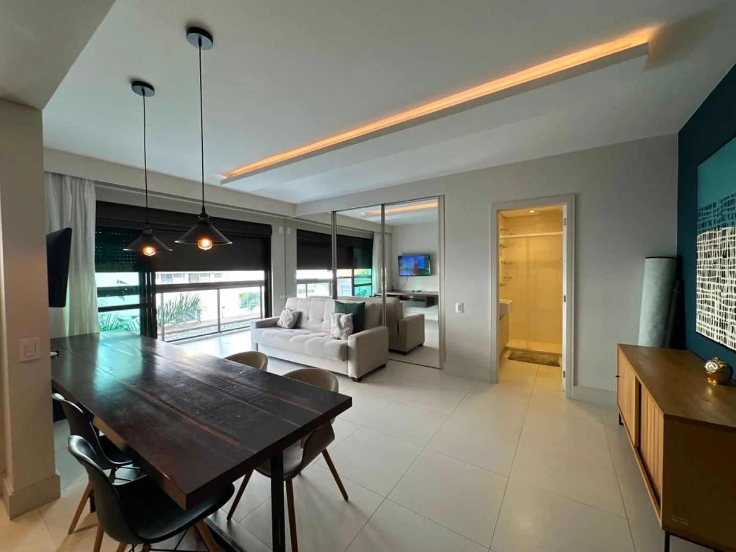 Estudio amueblado con 1 dormitorio y balcón acristalado — photo 26