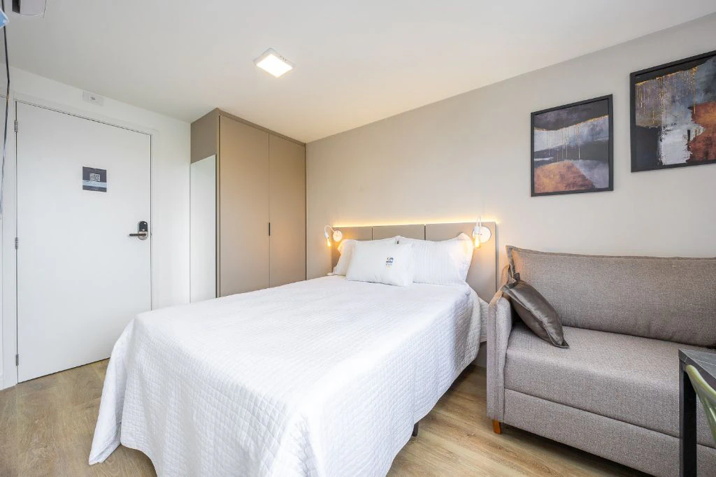 Меблированная студия 17 м² на 5 этаже, компактная кухня