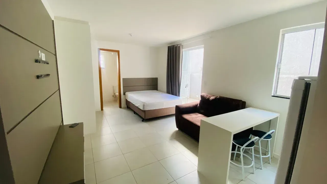 Furnished ground-floor studio with 1 bedroom and open-plan kitchen