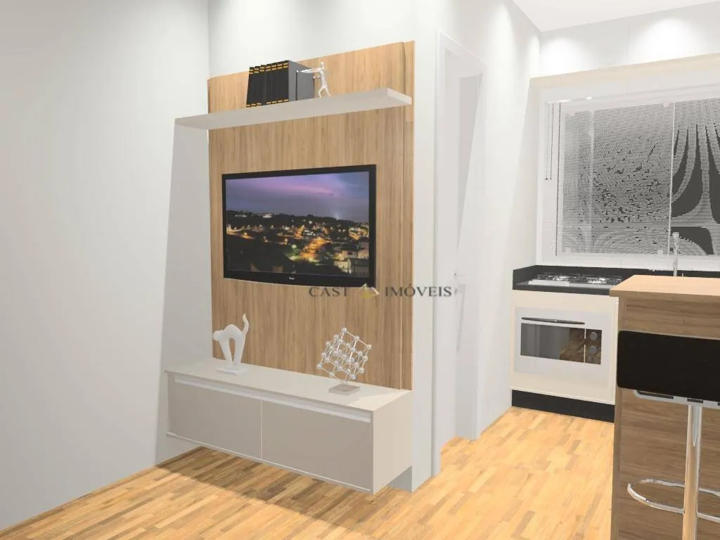 One-bedroom apartment with a washing machine