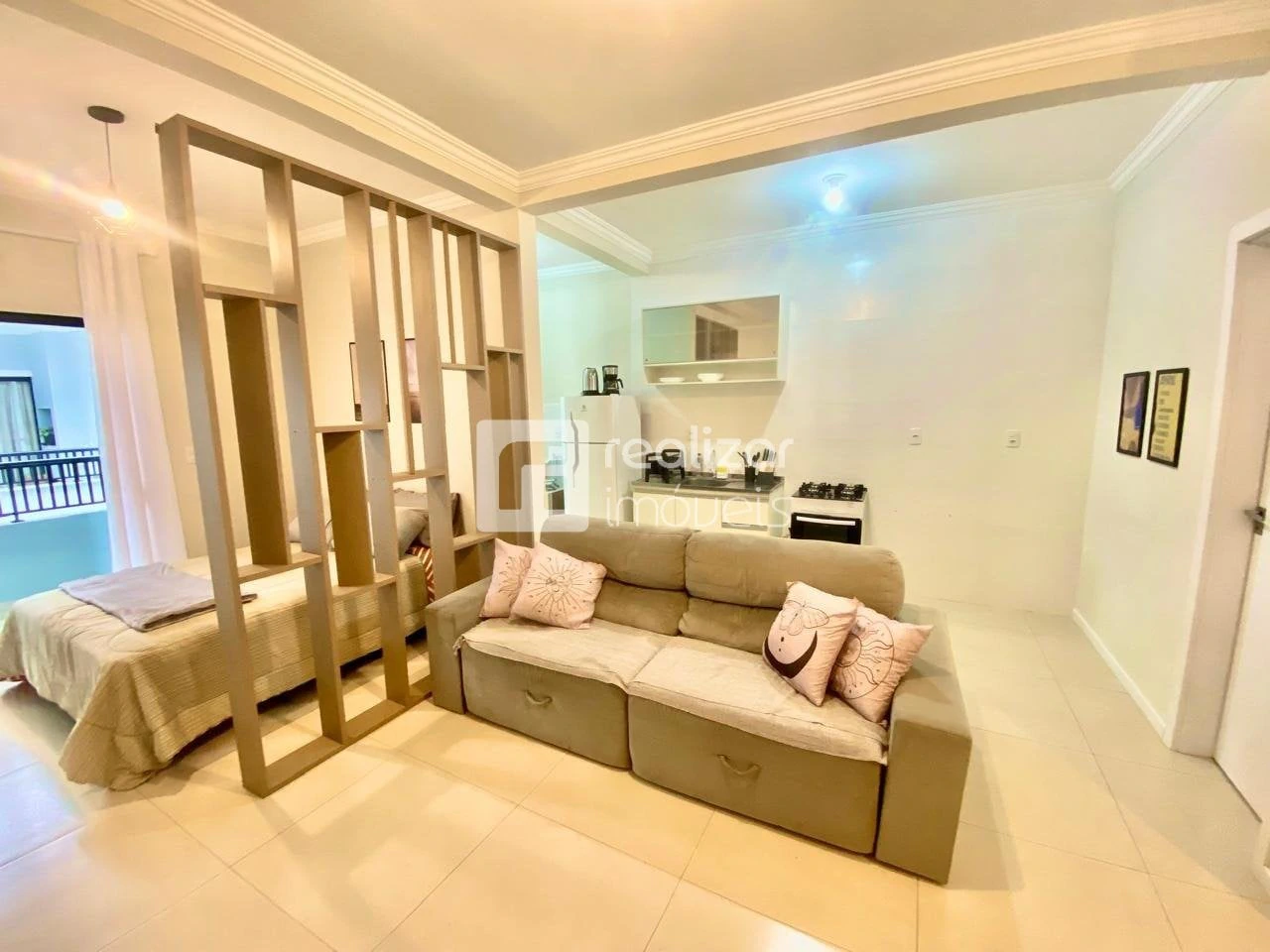 One-bedroom apartment with a private BBQ in Florianópolis