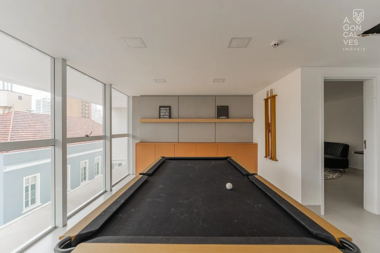 Studio mobiliado de 28 m², 1 quarto e varanda de vidro — photo 19
