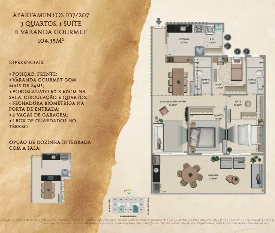 3 quartos e janelas do piso ao teto: apartamento de 110 m² — photo 3
