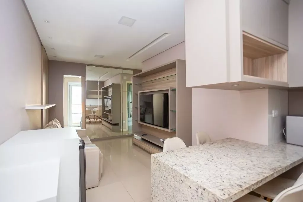 Furnished 1-bedroom apartment with an open kitchen — photo 10