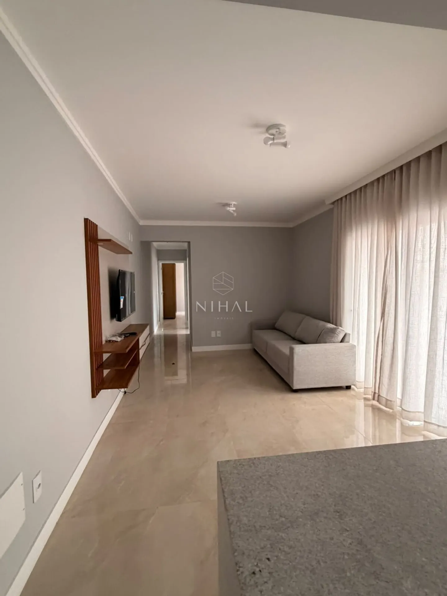 2-bedroom apartment in a building with a gym