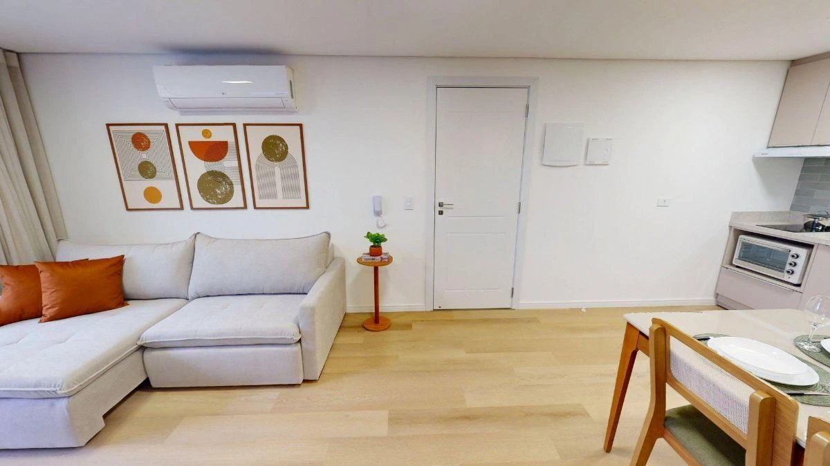 Furnished 43 m² apartment with 2 bedrooms and balcony