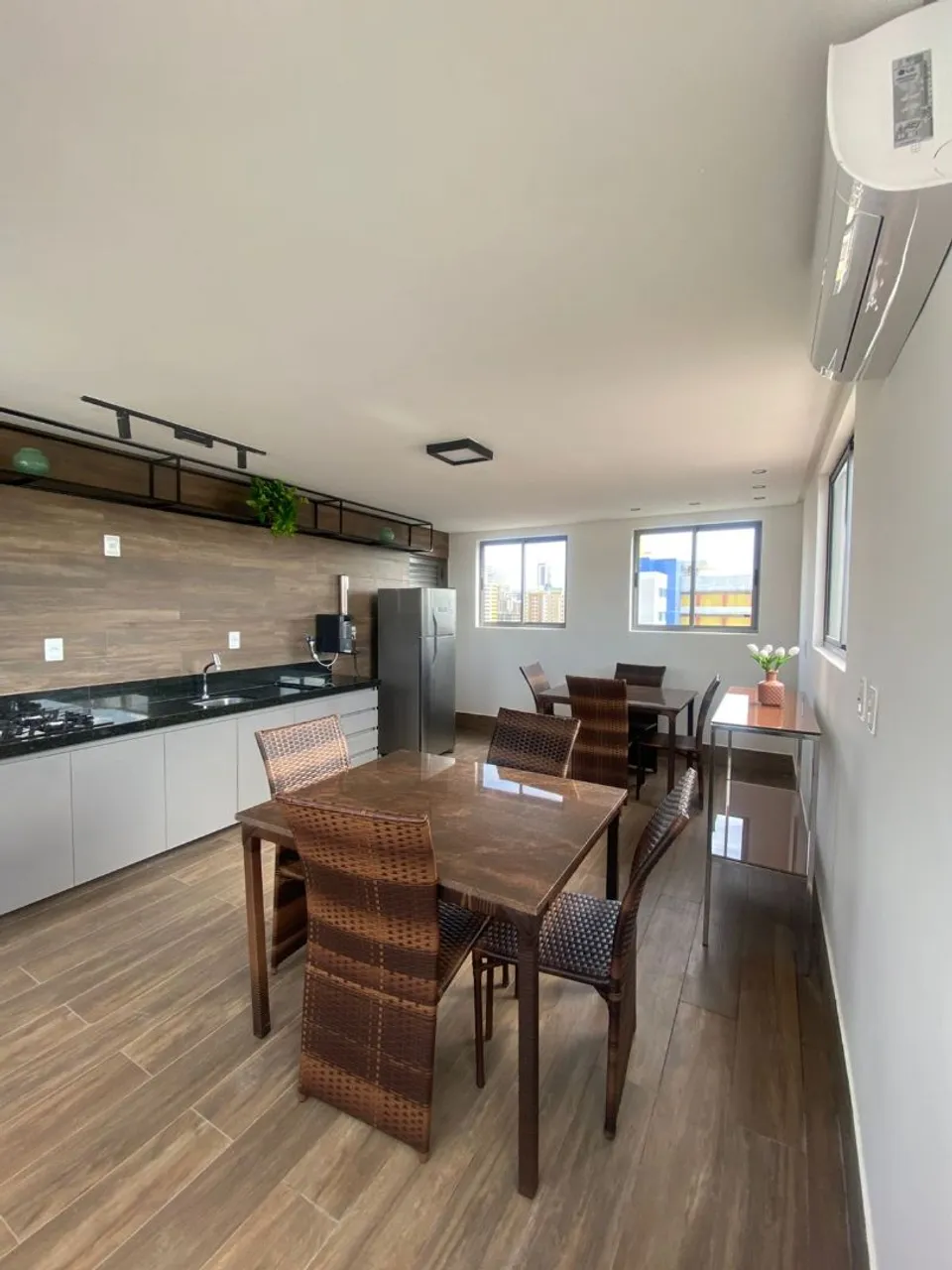 Apartamento mobiliado 60 m² com cozinha americana