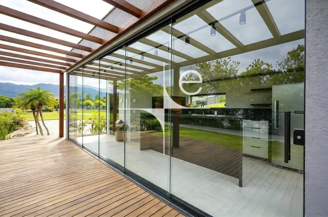 Glass-enclosed balcony in a 3-bedroom apartment, 150 m² — photo 40