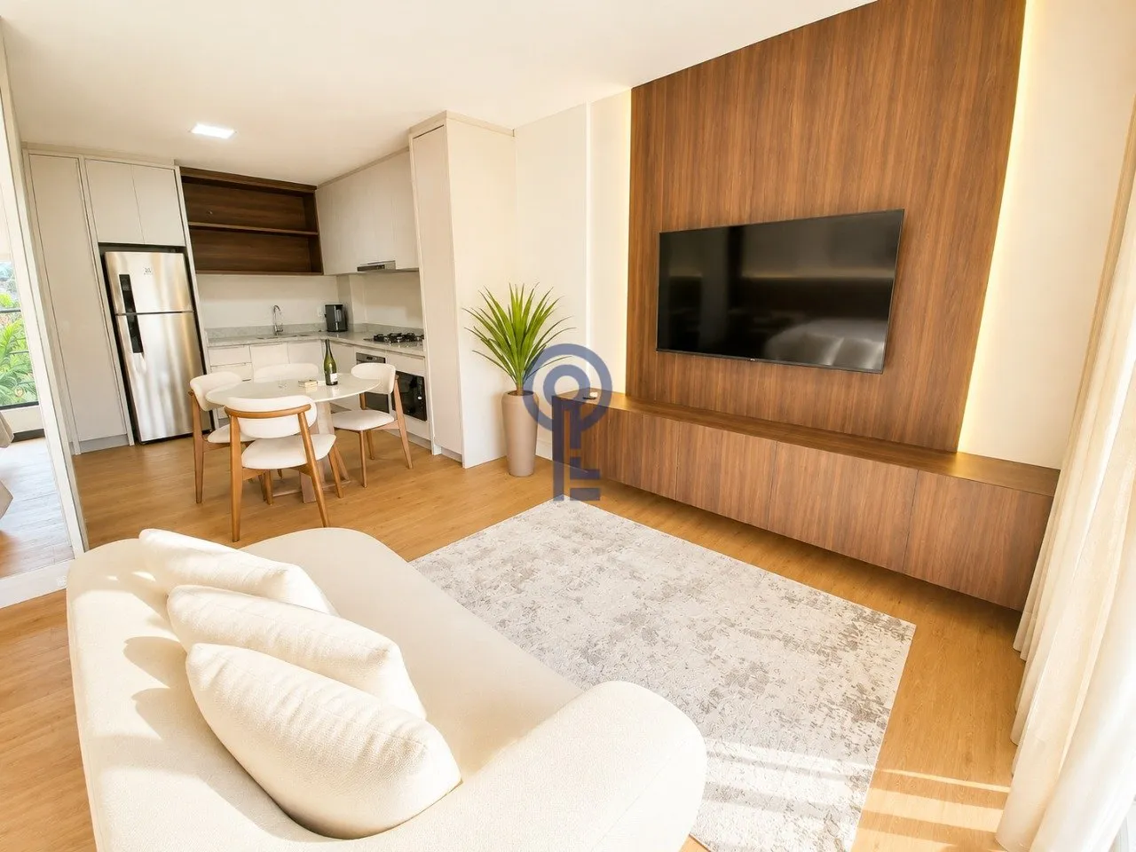 Home office in a one-bedroom apartment, 49 m²