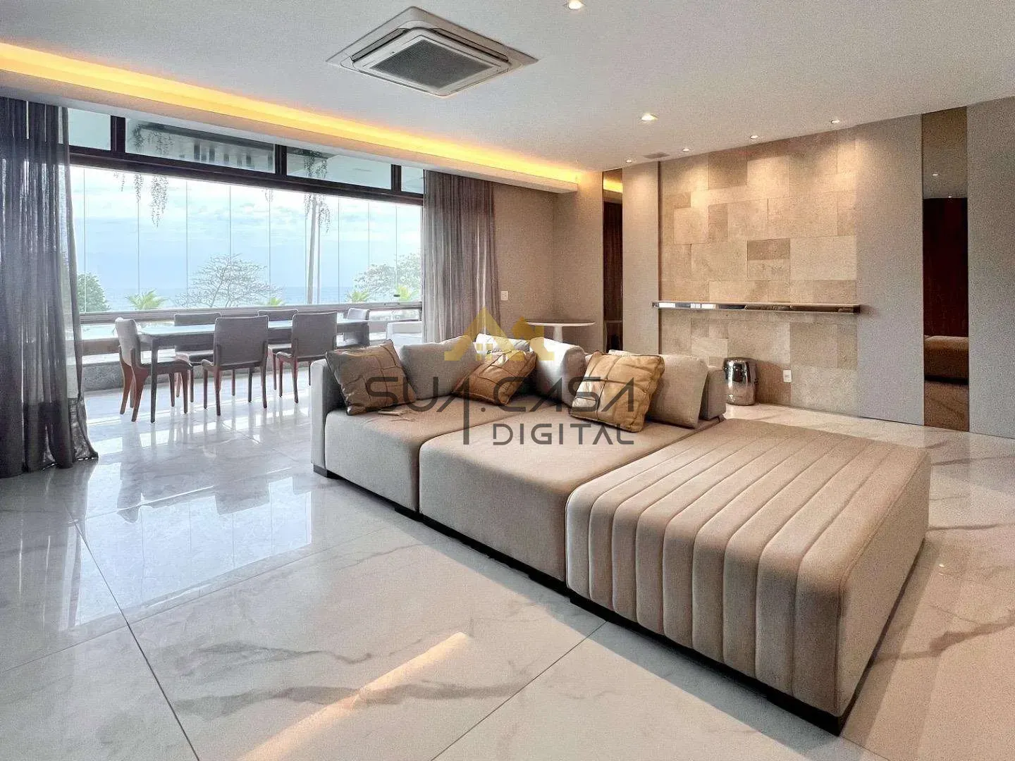 Apartamento mobiliado, 208 m², com janelas do piso ao teto — photo 7