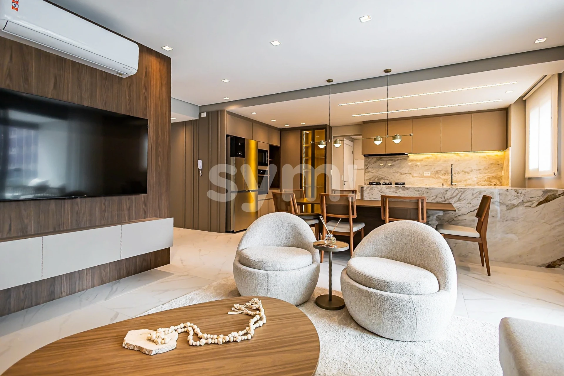 3-bedroom apartment with an open-plan kitchen