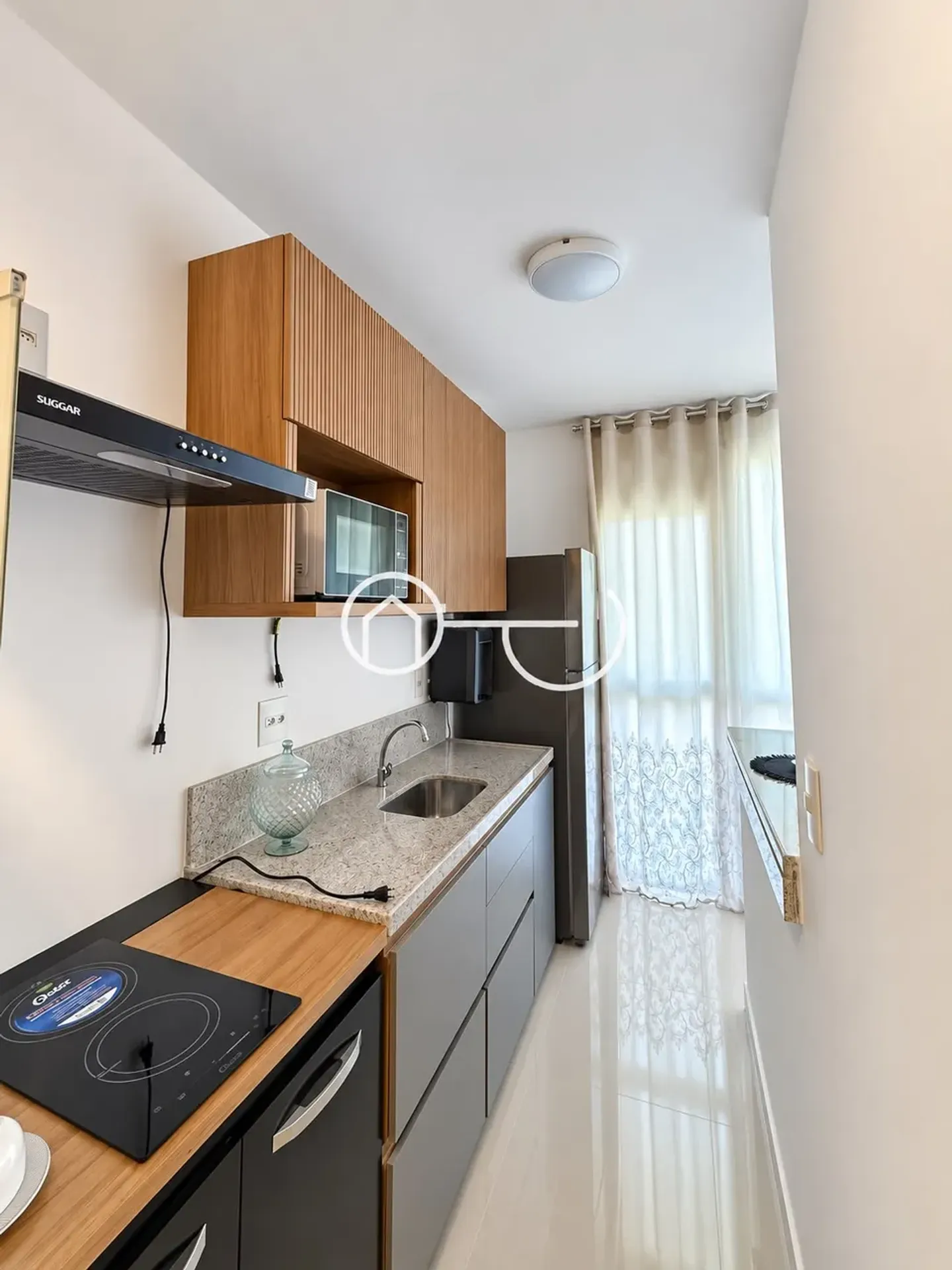 80 m² apartment with a washing machine and a private BBQ