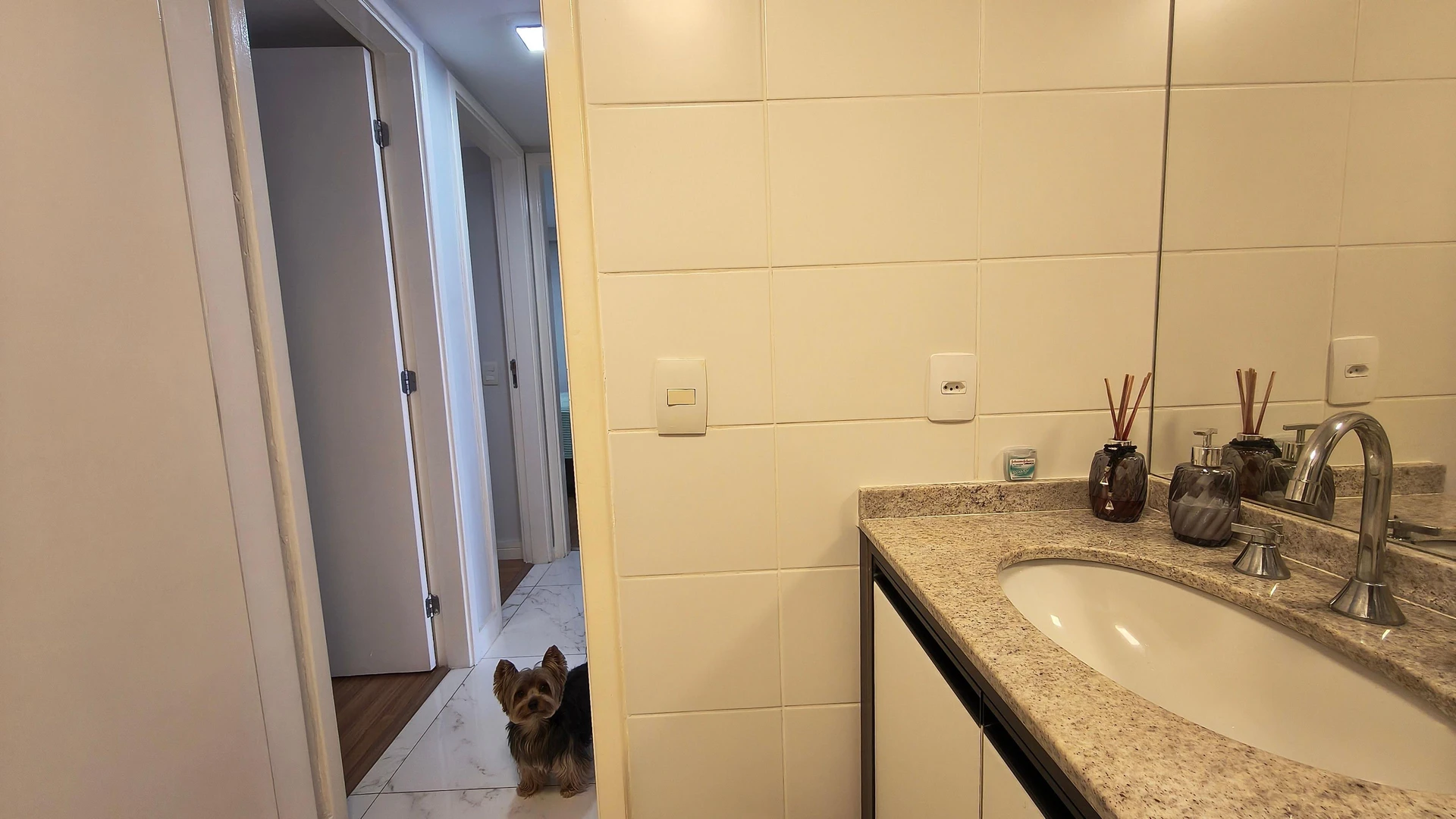 Furnished apartment with 3 bedrooms and a balcony grill