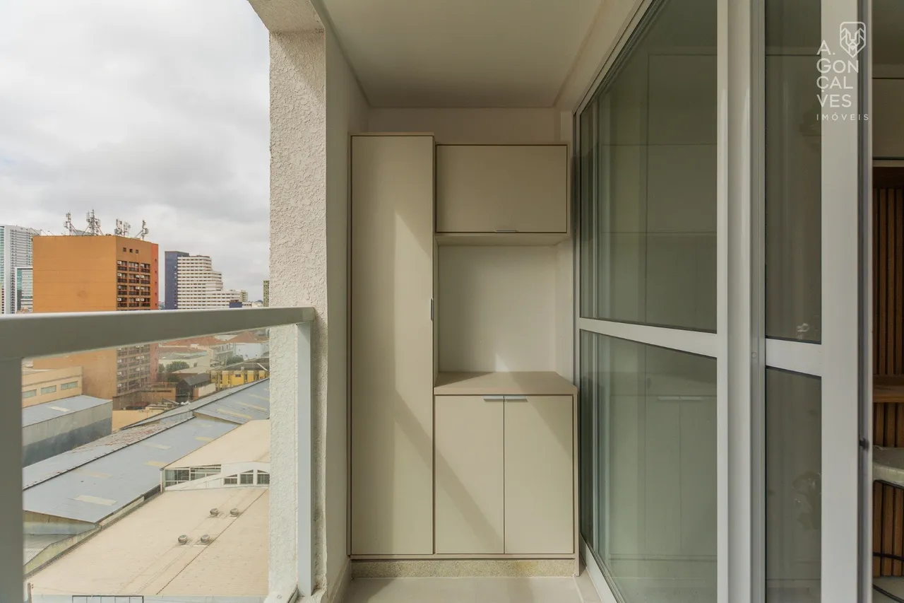 Studio mobiliado de 28 m², 1 quarto e varanda de vidro — photo 6