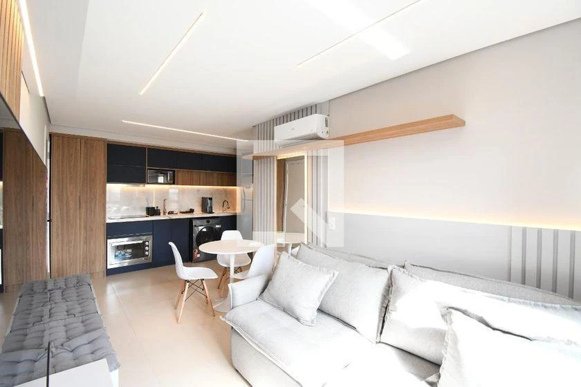 One-bedroom apartment in a building with a gym