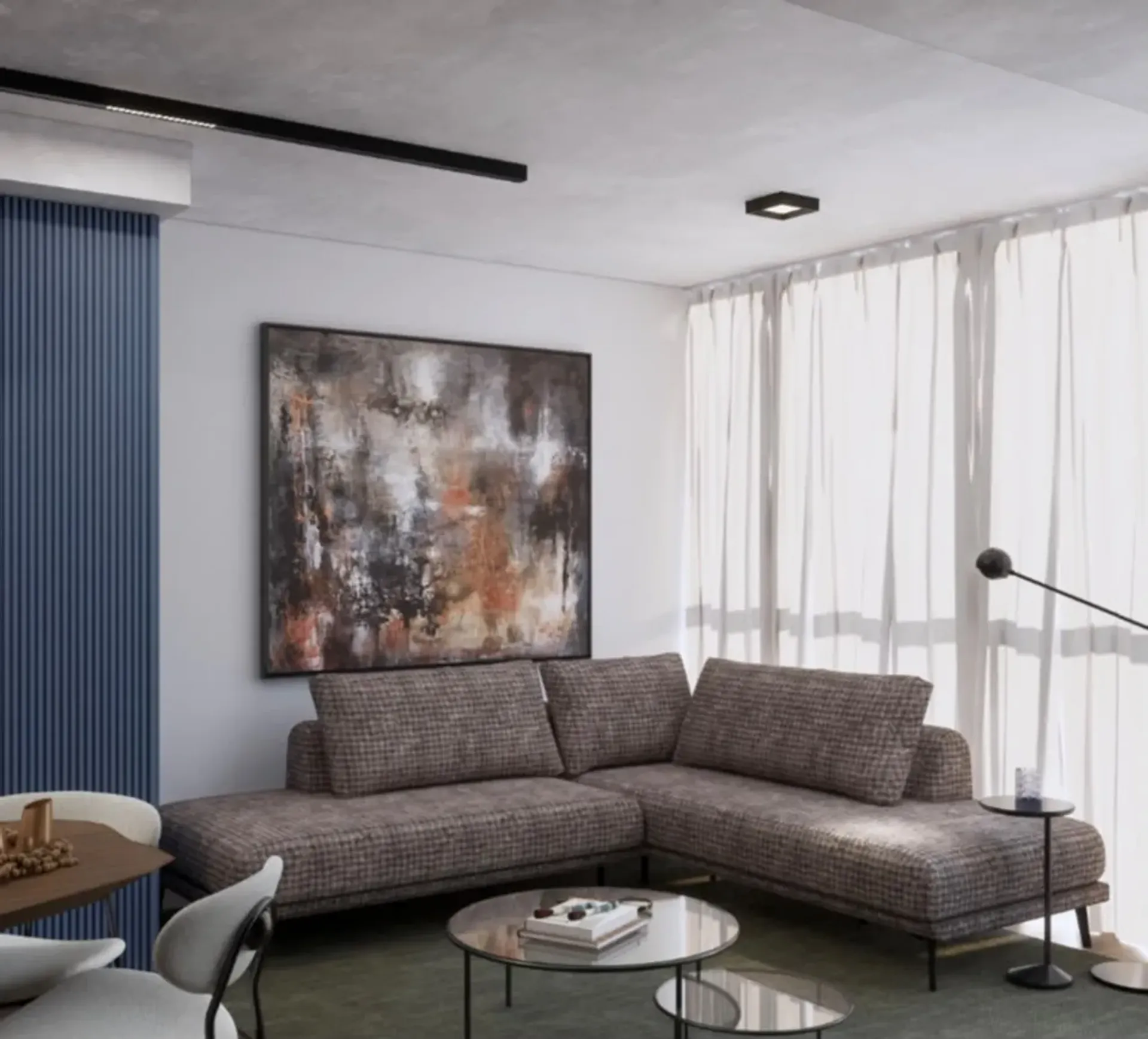 2 quartos e janelas do piso ao teto: apartamento de 84 m²