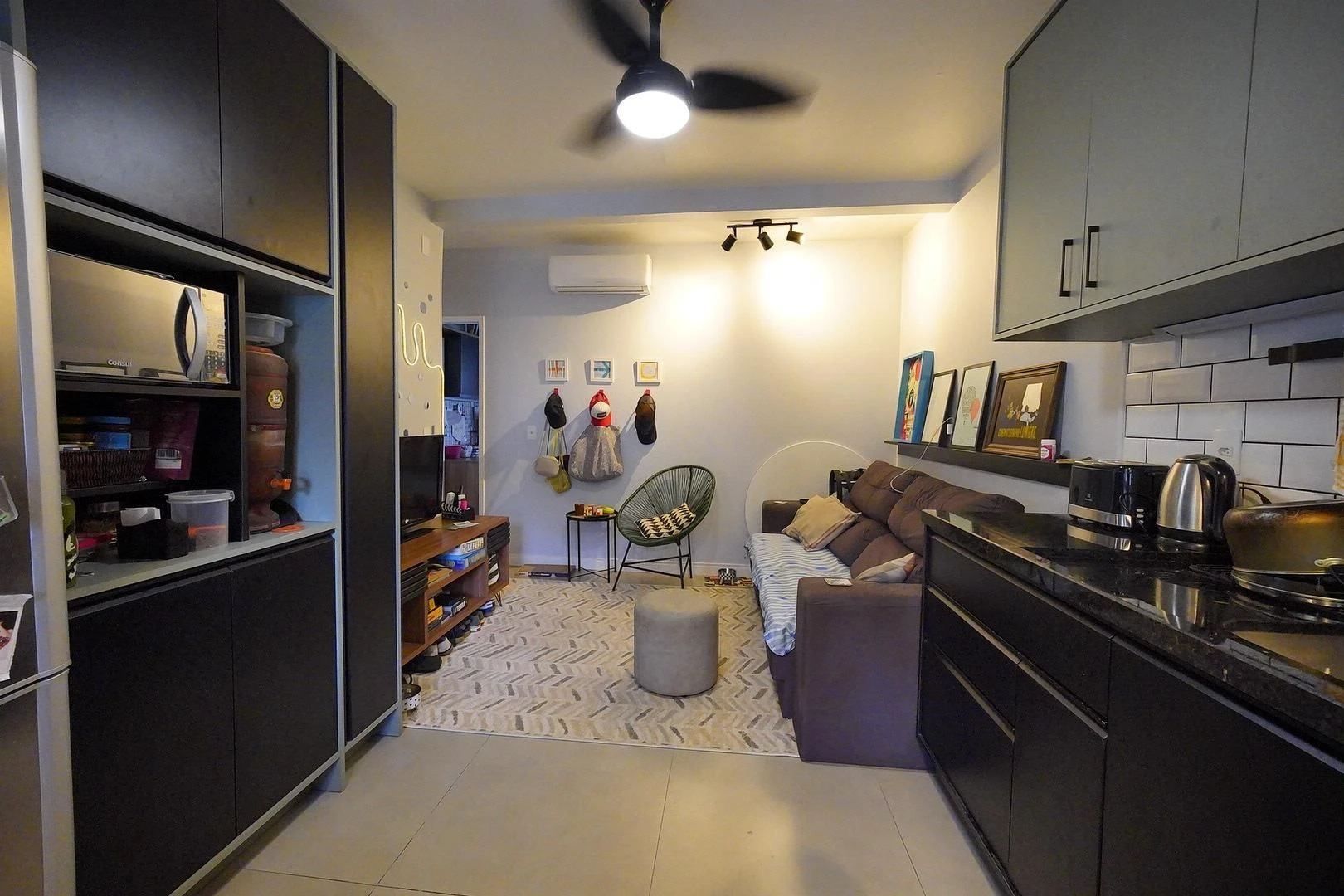 55 m² apartment with a home office and a private BBQ
