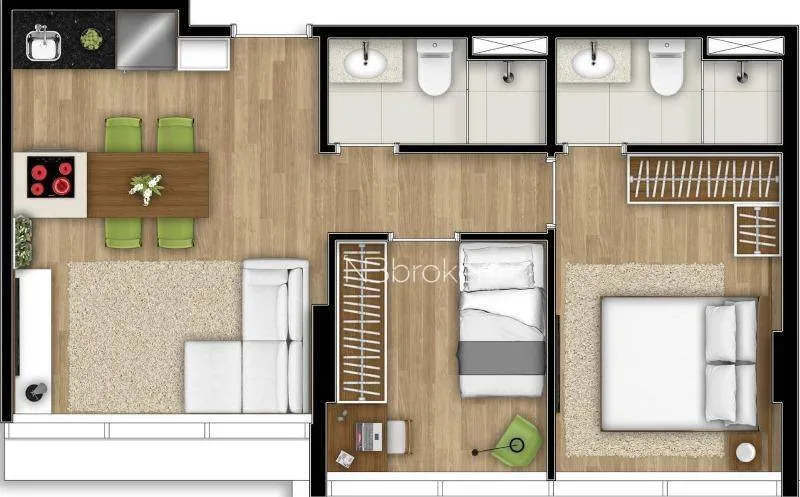 1-bedroom 31 m² apartment, no parking — photo 28