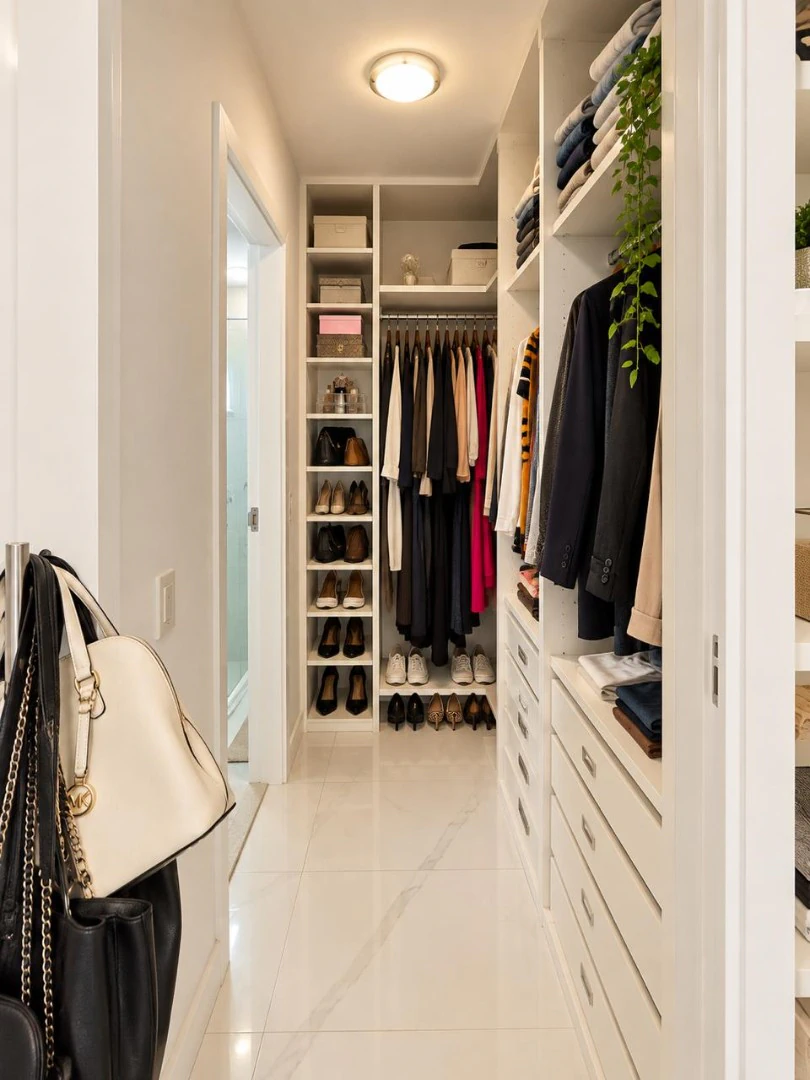 Walk-in closet in a 4-bedroom apartment, 115 m² — photo 18