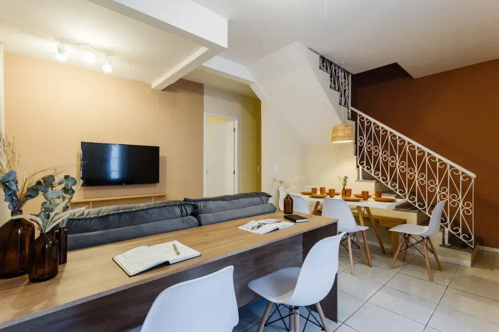 Washing machine in a one-bedroom apartment