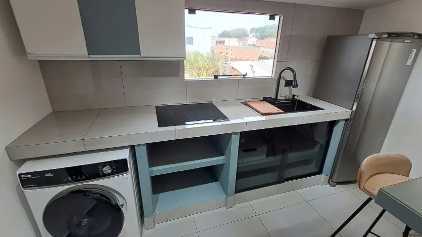 One-bedroom apartment with a washing machine in Curitiba — photo 2