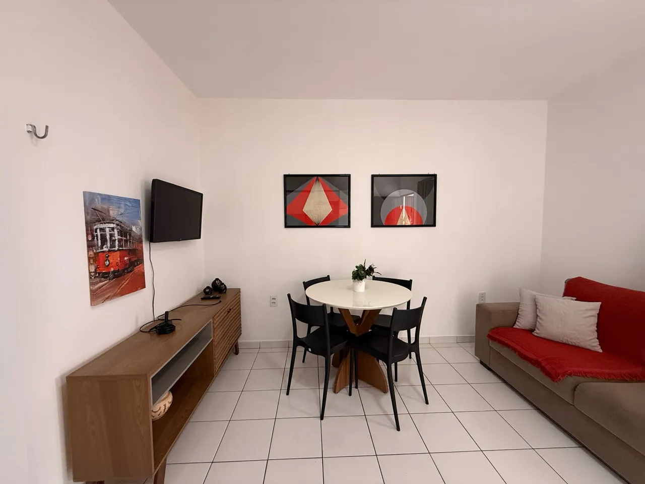 Furnished studio, 42 m², with a washing machine