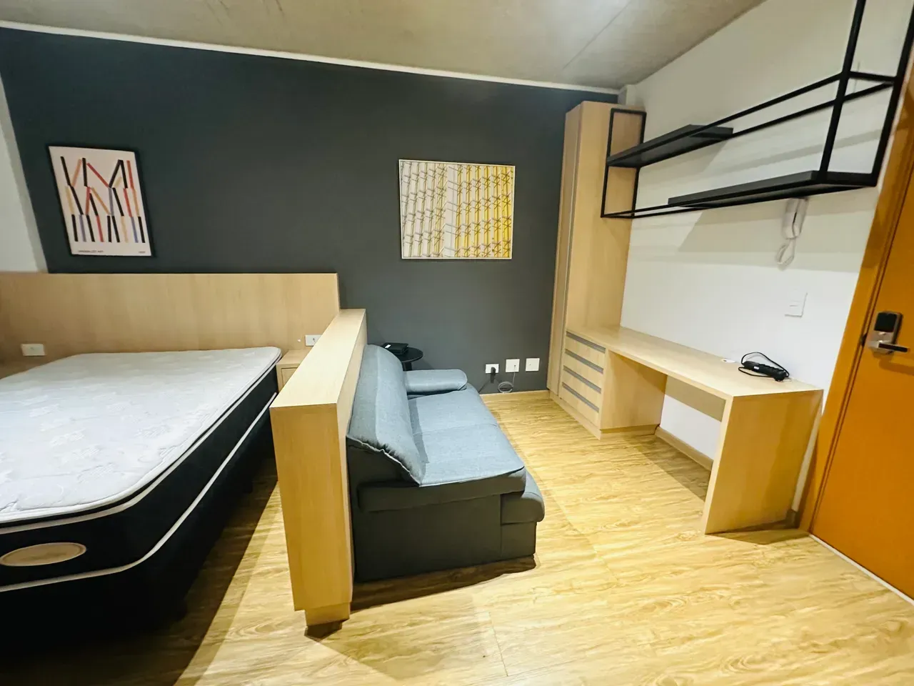 Estudio amueblado de 35 m² con balcón y 1 plaza — photo 3