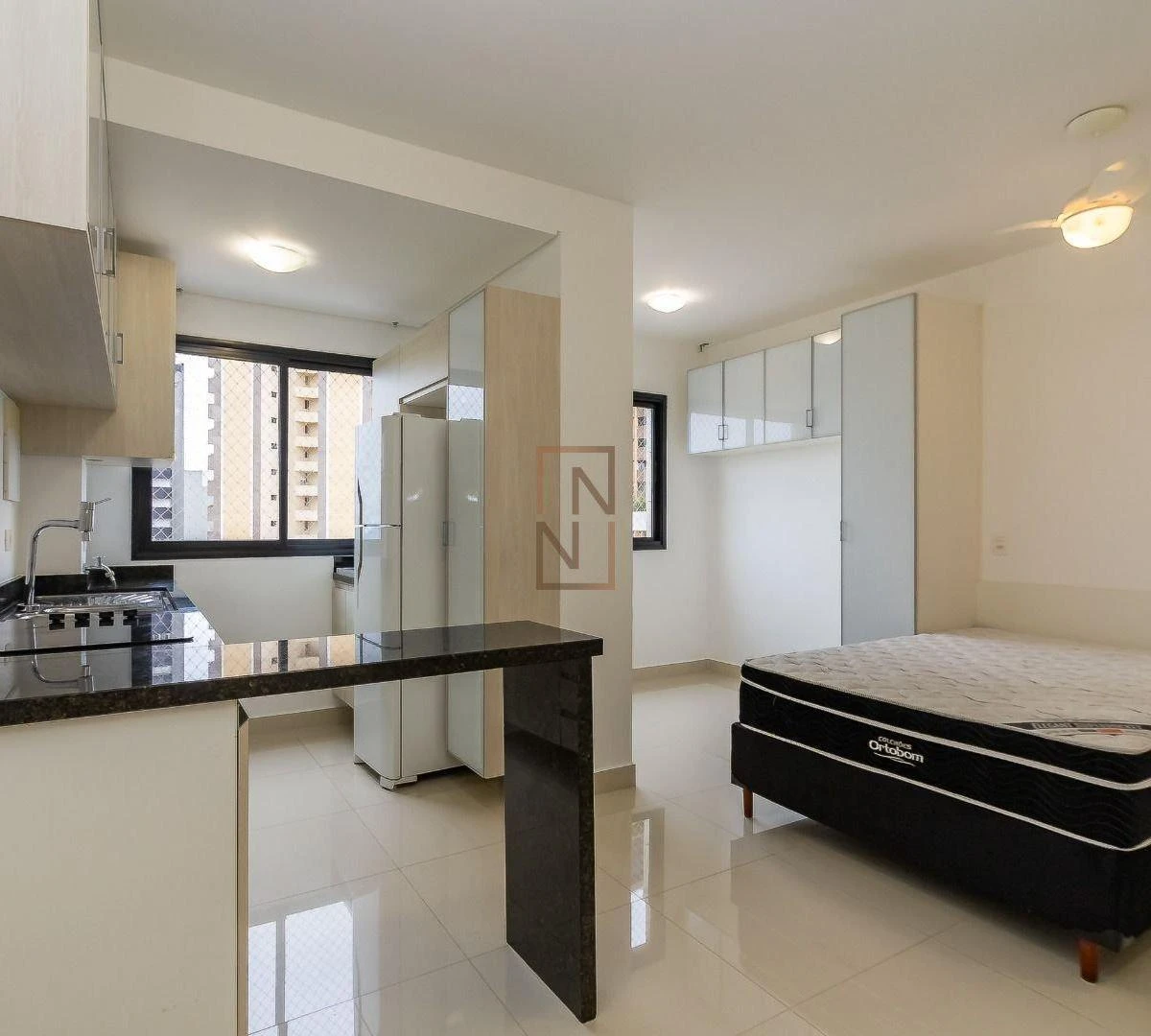One-bedroom apartment with a dryer in Curitiba