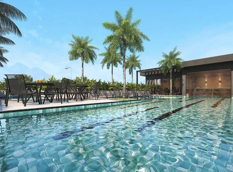 Furnished apartment with open-air pool and 1 bedroom — photo 30