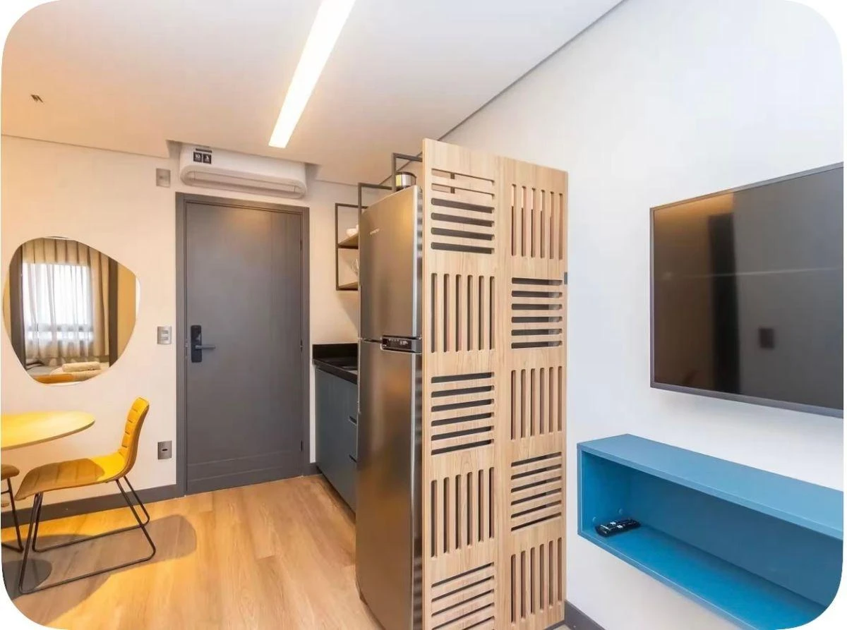 1 quarto e piso de madeira ou laminado: apartamento de 60 m² — photo 6
