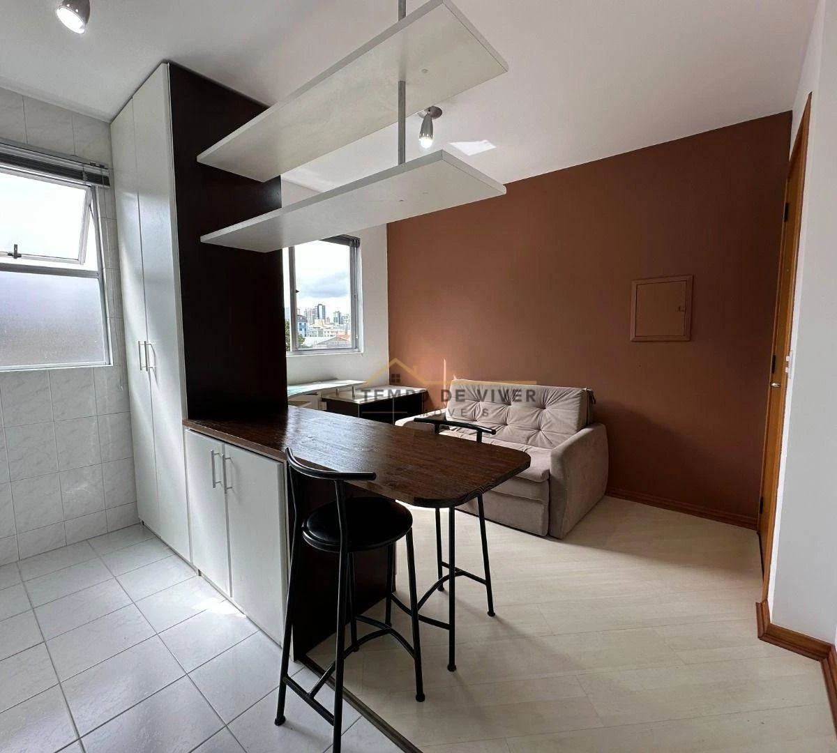 One-bedroom apartment with a home office in Curitiba