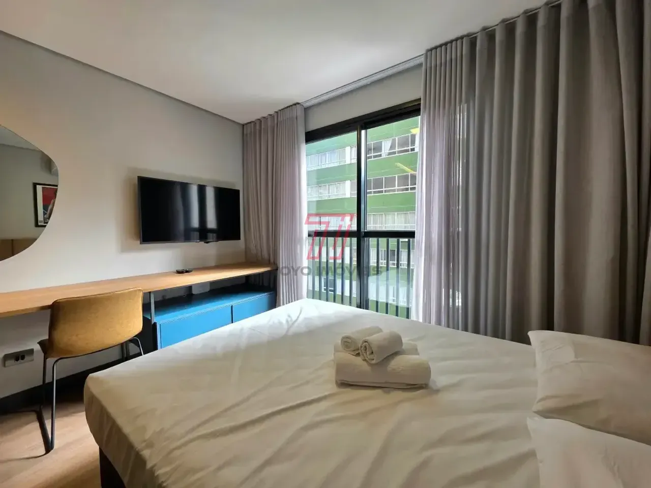 Studio de 30 m² com 1 quarto, ar-condicionado — photo 4
