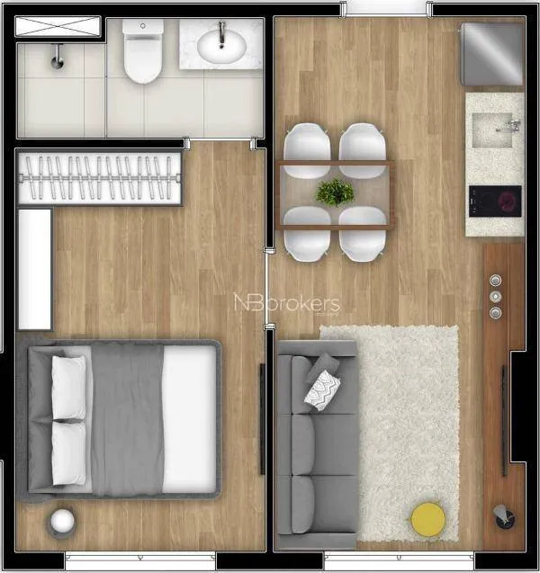 1-bedroom 31 m² apartment, no parking — photo 27