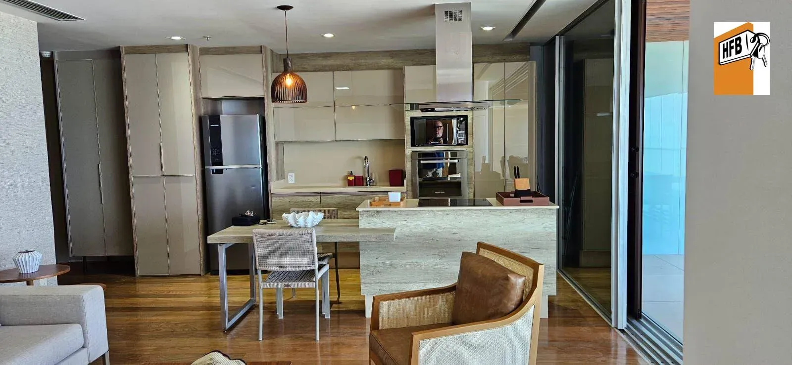 Apartamento mobiliado de 1 quarto em condomínio com sauna — photo 9