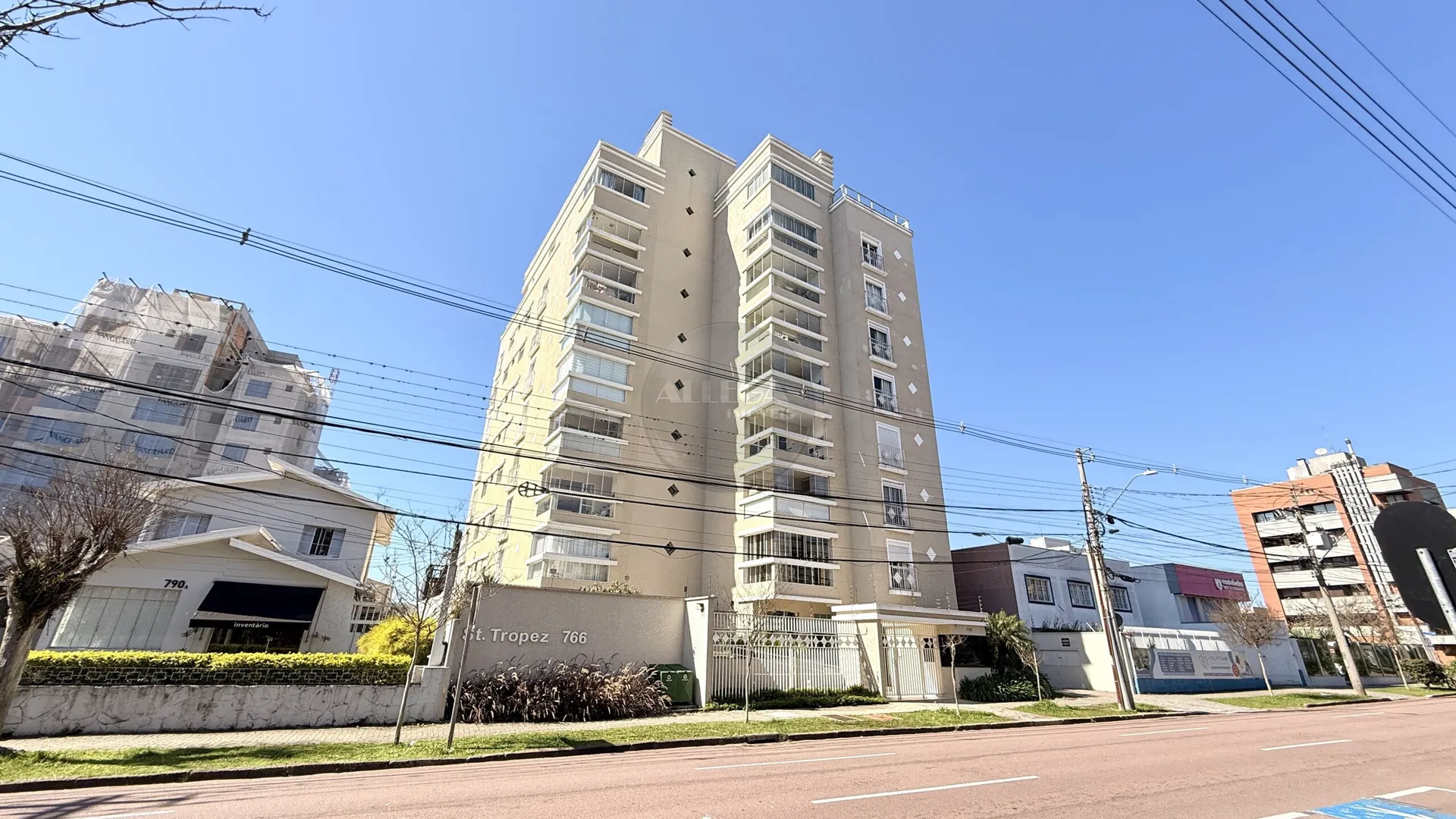 Semi-furnished apartment with a glass balcony and grill