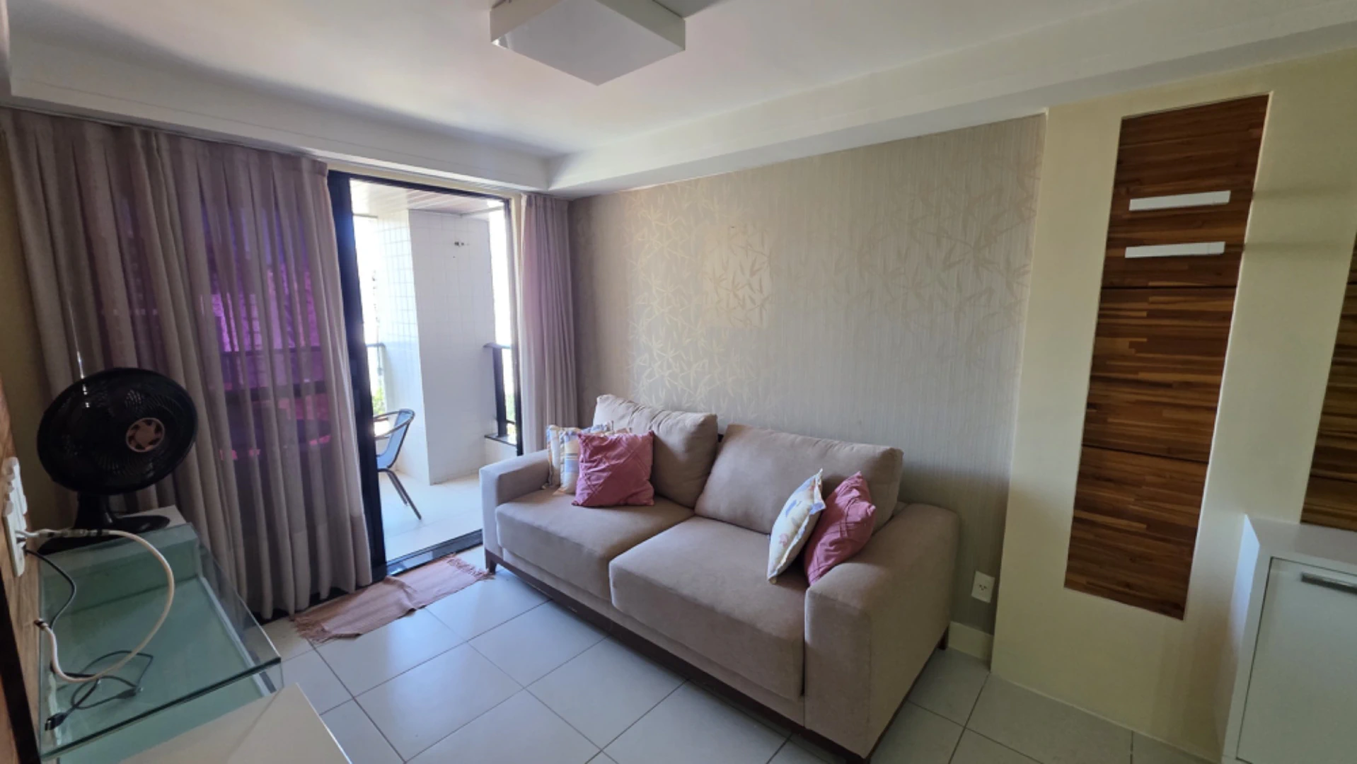 2-bedroom apartment in a building with a gym